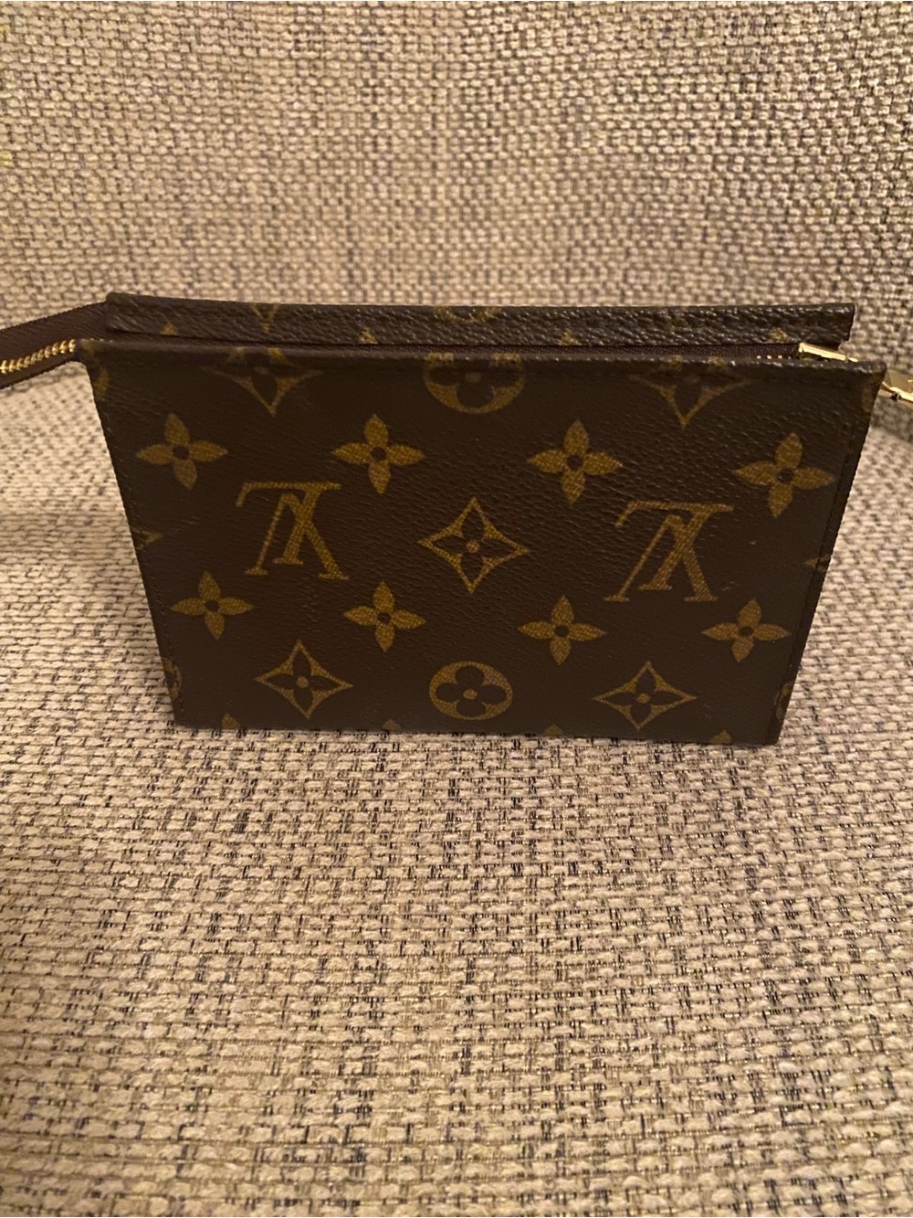 Louis Vuitton Monogram Canvas Toiletry Pouch in Brown and Gold